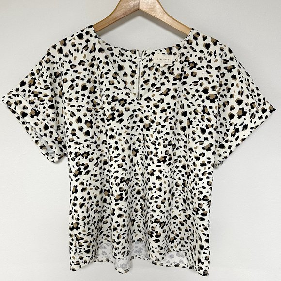 MELLODAY Tops - Melloday Leopard Blouse